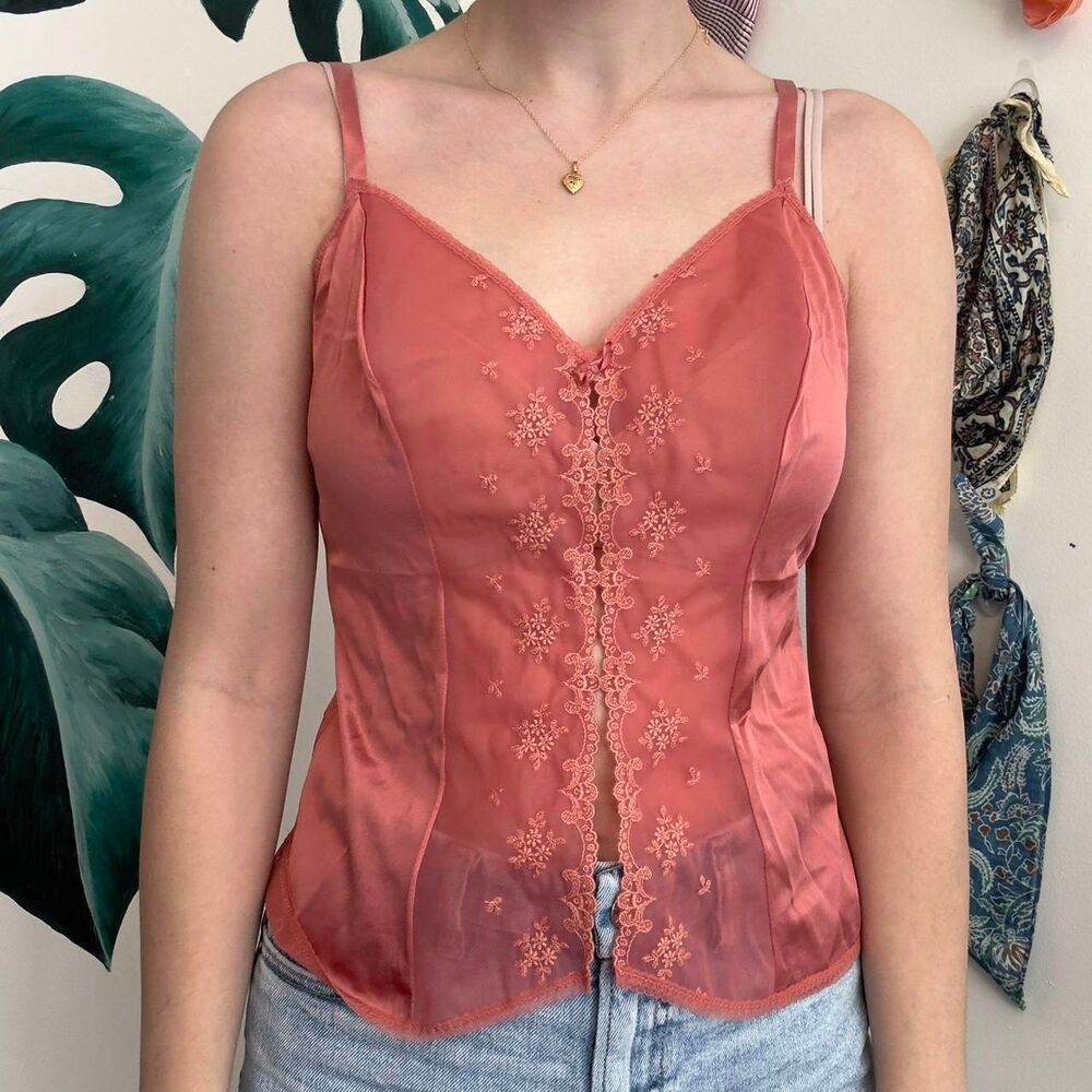 Vanity Fair Women's Pink and Orange Vest